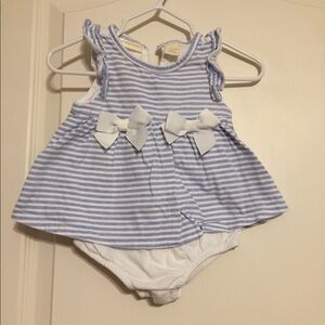 Blue and White Dress 6-9 months